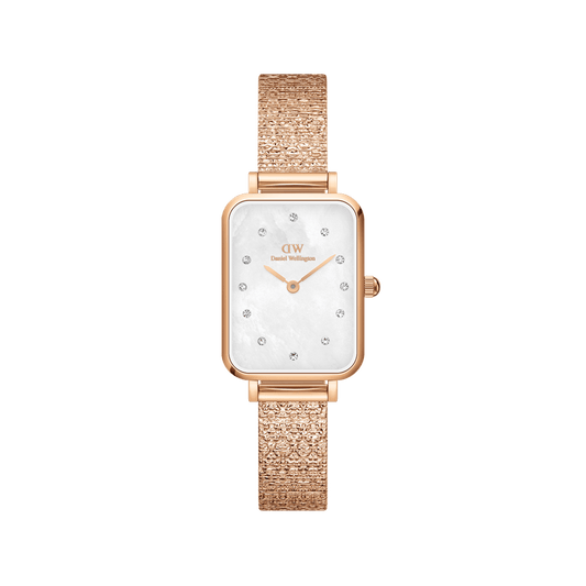 Quadro Lumine Pressed Piano White MoP Rose Gold