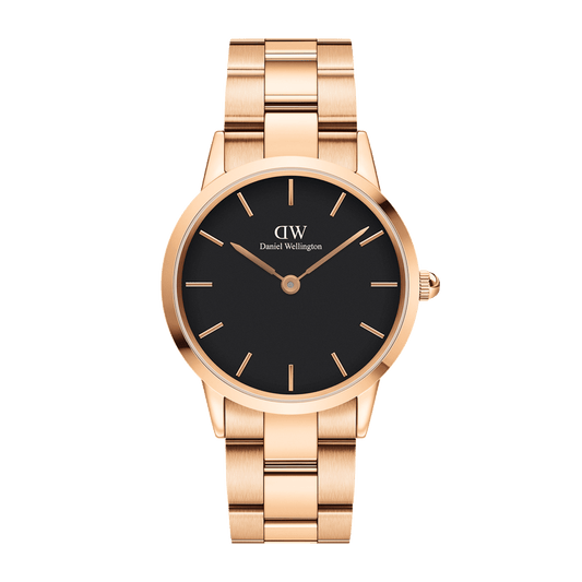Iconic Link Black Rose Gold